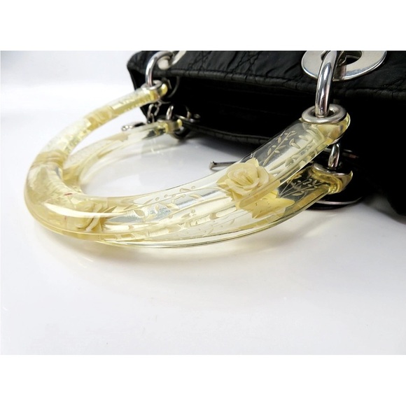 Dior Black Quilted Tote with Silver Accents - Picture 9 of 14